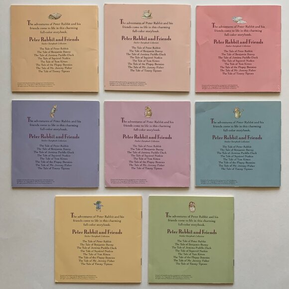 Peter Rabbit and Friends by Beatrix Potter - 8 Full-Color Sticker Books (Used*) - Picture 4 of 15